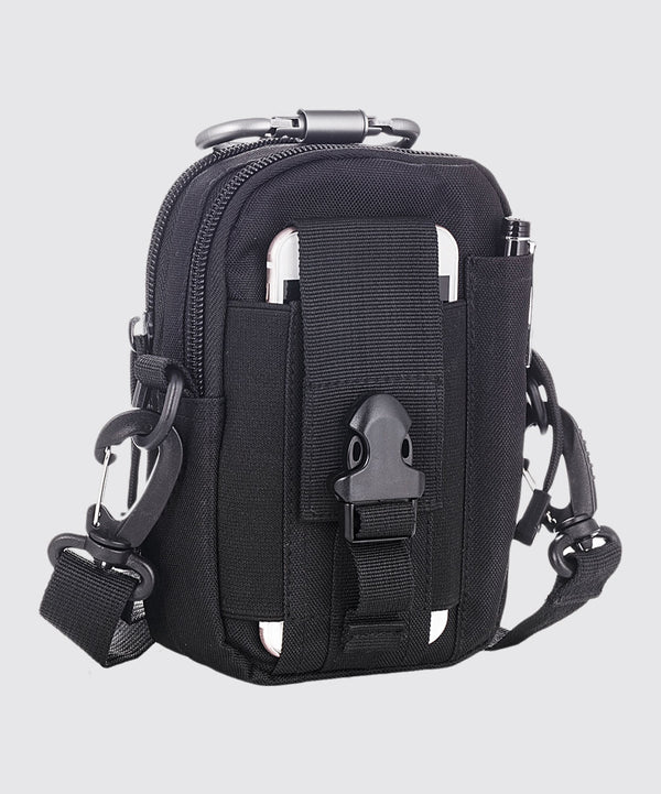 Leopard Tactical Shoulder Sling Bag Black