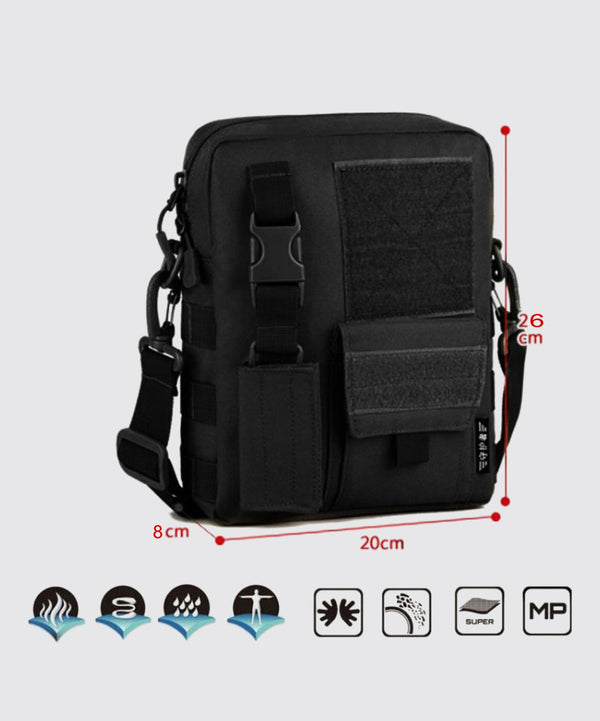 Tiger Tactical Shoulder Sling Bag Large Black For Travel