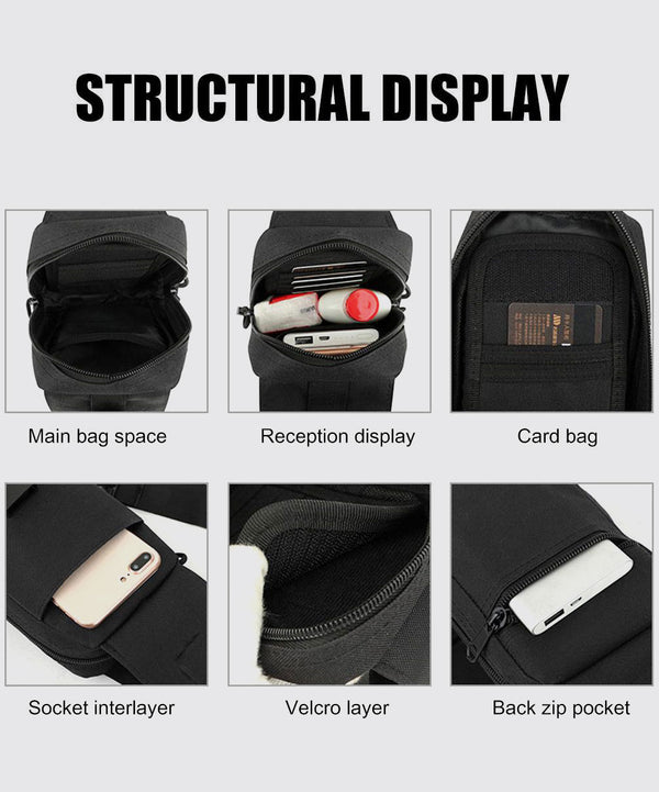 Hamster Small Chest Bag Black