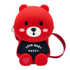 Teddy Bear Cartoon Silicon Sling Bag For Girls And Kids 1 Compartment With Adjustable Shoulder Strap