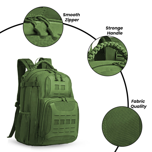 Aurochs Tactical Laptop Backpack Green Color