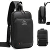 Crossbody Sling Bag for Travel Expandable Chest Bag with Pocket And Data Cable Hole Water Resistant Material & 1 Anti Theft Pocket