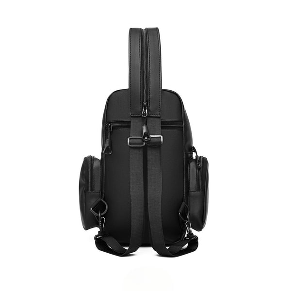 Adjustable Hook Carry In 2 Style Chest Bag Crossbody Sling Bag for Travel 1 Compartment, Front Zip Pocket, Rear Zip Pocket