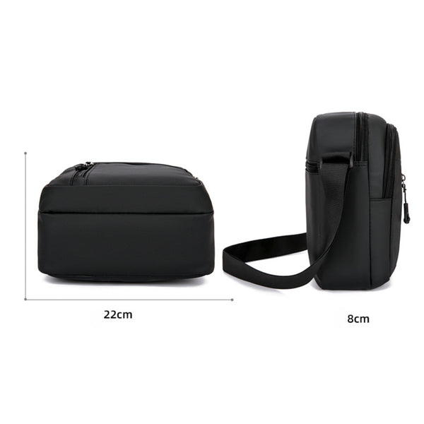 Men Sling Bag With 2 Large Compartment And 1 Small Compartment 2 Pocket Water Resistant