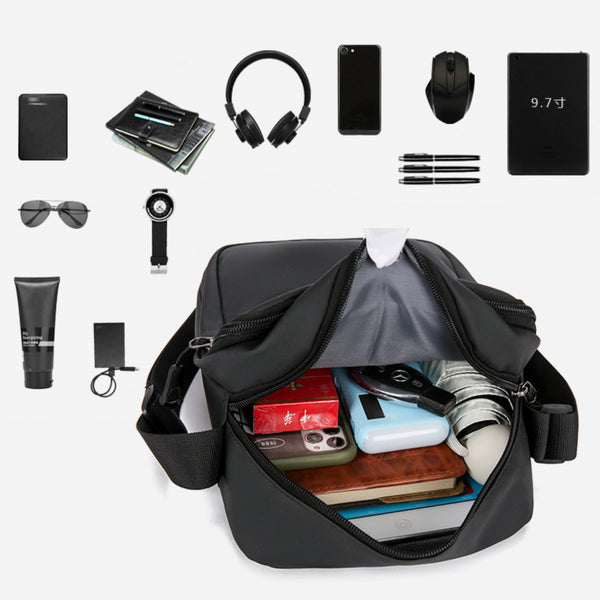 Men Sling Bag With 2 Large Compartment And 1 Small Compartment 2 Pocket Water Resistant