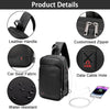 Crossbody Sling Bag for Travel Expandable Chest Bag with Pocket And Data Cable Hole Water Resistant Material & 1 Anti Theft Pocket