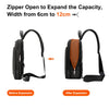 Crossbody Sling Bag for Travel Expandable Chest Bag with Pocket And Data Cable Hole Water Resistant Material & 1 Anti Theft Pocket