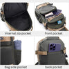 Crossbody Sling Bag for Travel 1 Compartment, Front Zip Pocket, Rear Zip Pocket, Shoulder Strap Bag / Tactical Style Chest Bag