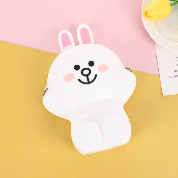 Soft Silicone Cute Kitty Sling Bag For Girls and Kids