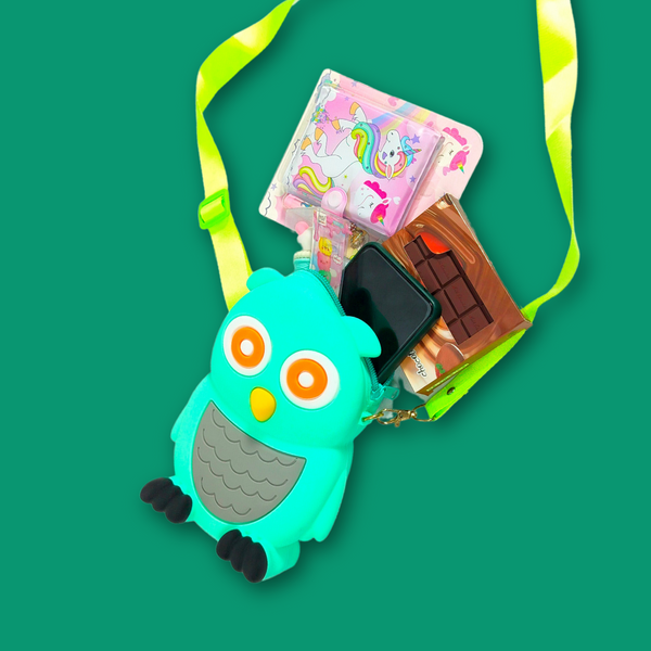 Girls Cute Owl Sling Bag - Adorable, Durable, and Functional Silicone Shoulder Bag for kids