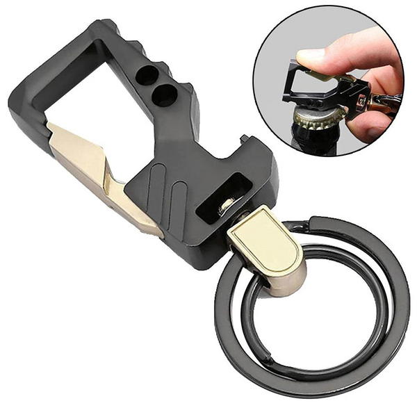Heavy Duty Bottle Opener Keychain - Stylish and Functional Key Organizer