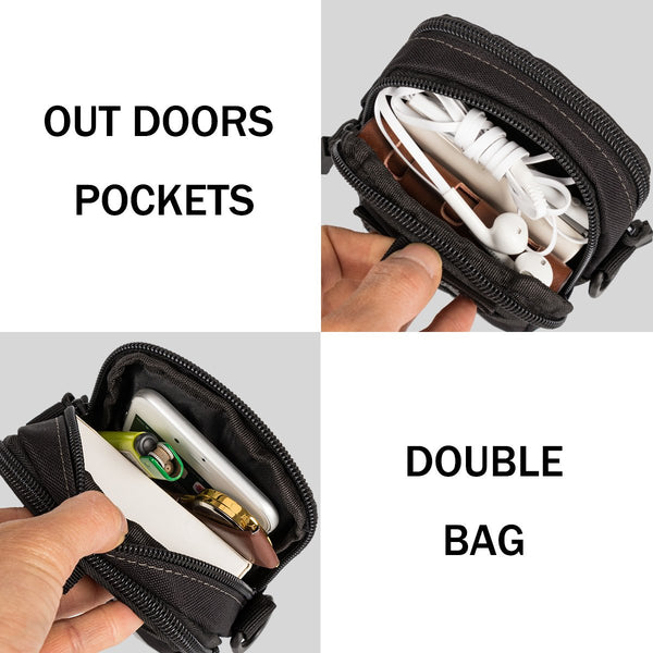 Leopard Tactical Shoulder Sling Bag Black