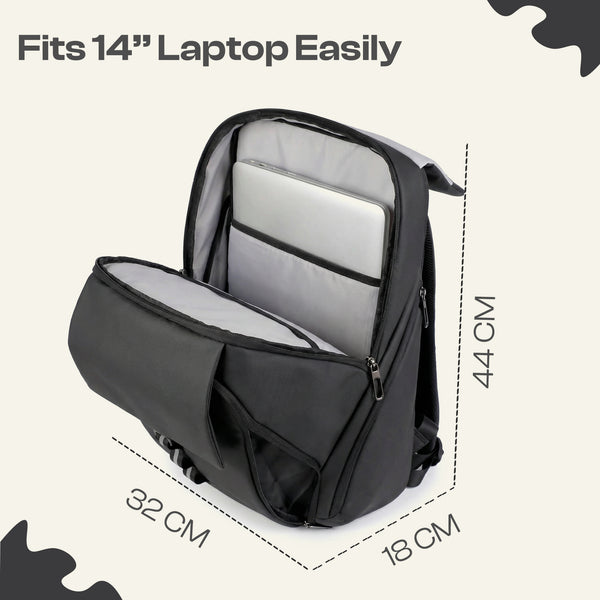 CarryTrip Auk 25 L Laptop Backpack Waterproof 15.6″Large Compartment, USB Charging Port, Trolley Sleeve