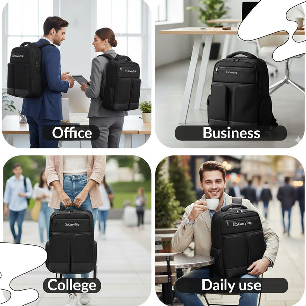 CARRY TRIP Quagga Business Laptop Backpack - Stylish Office & Travel Backpack for Men & Women