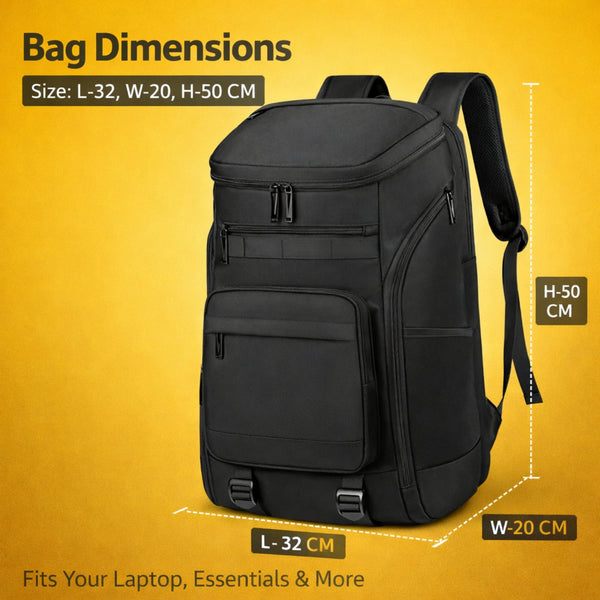 CarryTrip Stellar 32 L Laptop Backpack Shoe Compartment & Dry Wet Pocket, Water-Resistant Oxford Material Travel Bag