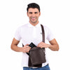 Kangaroo PU Leather Crossbody Sling Bag