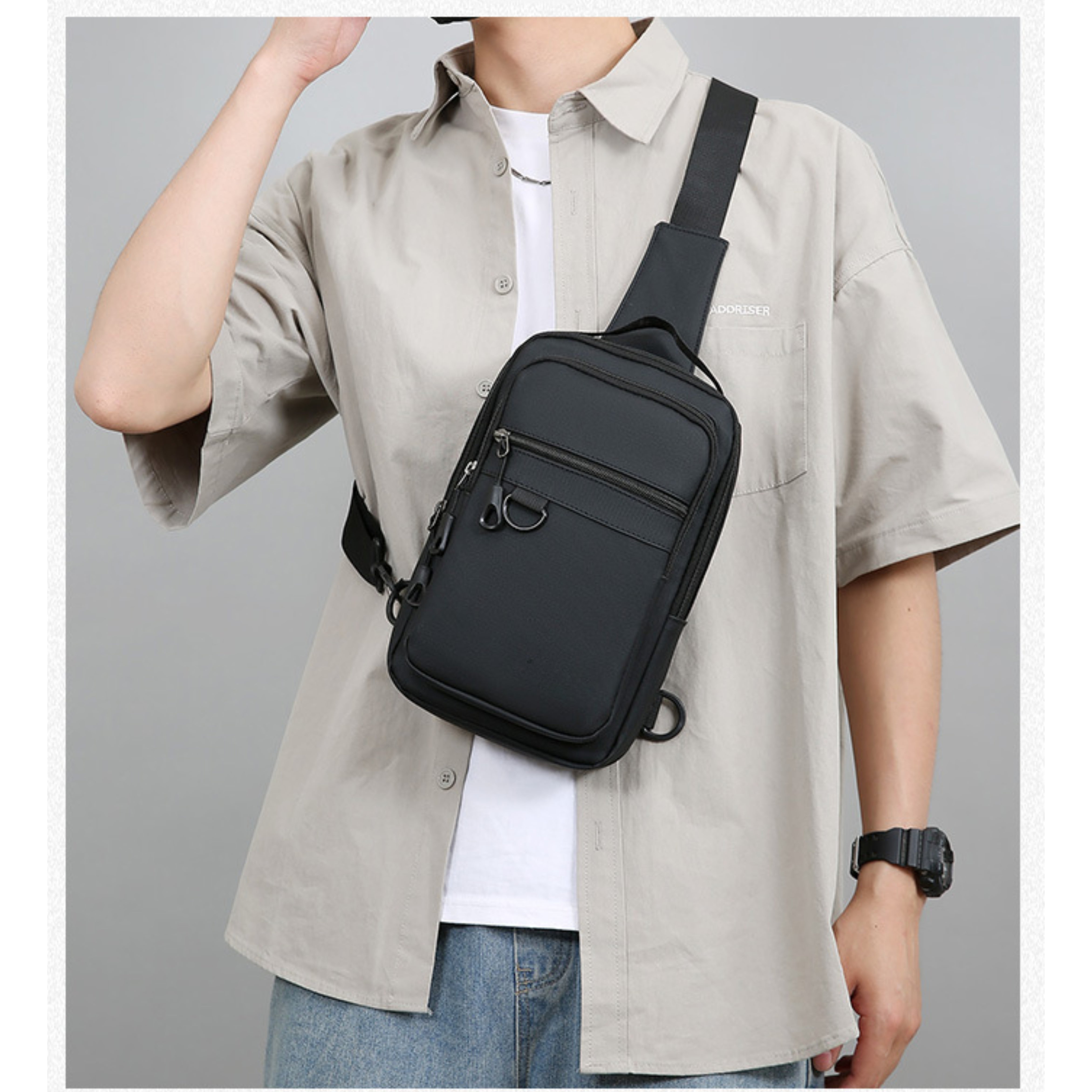 Men Women Chest Sling Bag With Compartment Pocket/Crossbody Bag For Men/Travel Sling Bag/Chest Bag For Women/Men Shoulder Bag